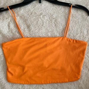 Satin orange 🍊 top crop
